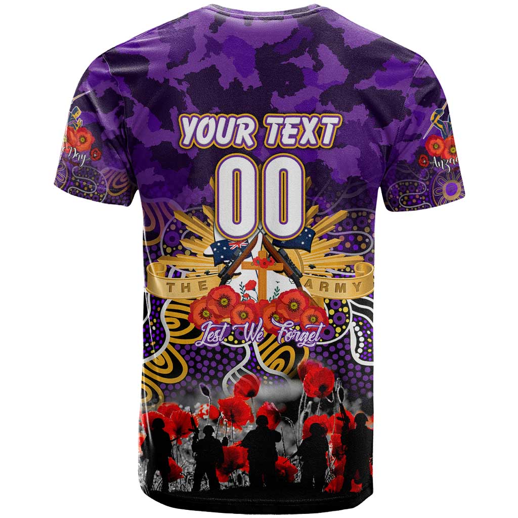 Personalized Storm ANZAC Day T Shirt Australian Army - Lest We Forget