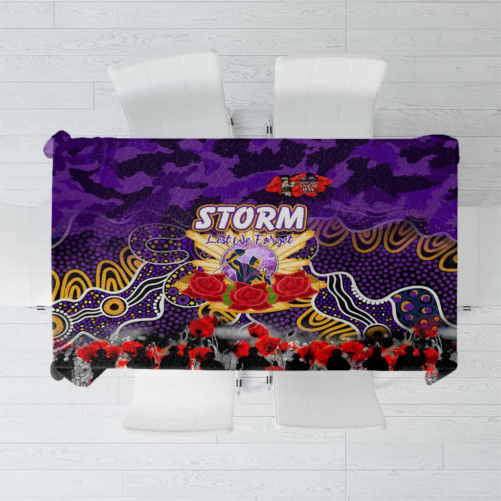 Storm ANZAC Day Tablecloth Australian Army - Lest We Forget