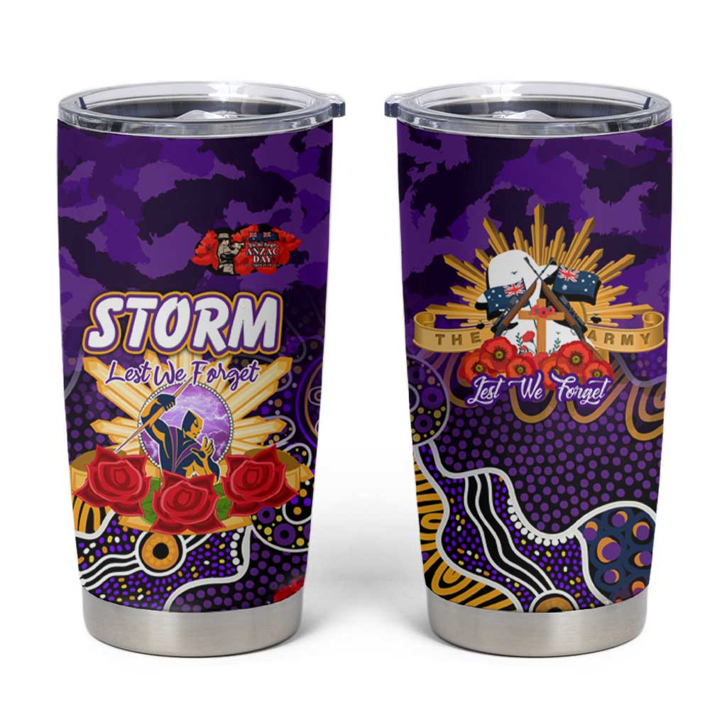 Personalized Storm ANZAC Day Tumbler Cup Australian Army - Lest We Forget