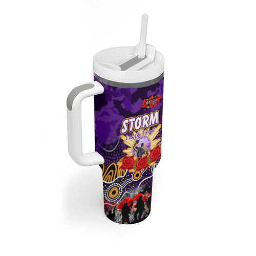 Personalized Storm ANZAC Day Tumbler With Handle Australian Army - Lest We Forget