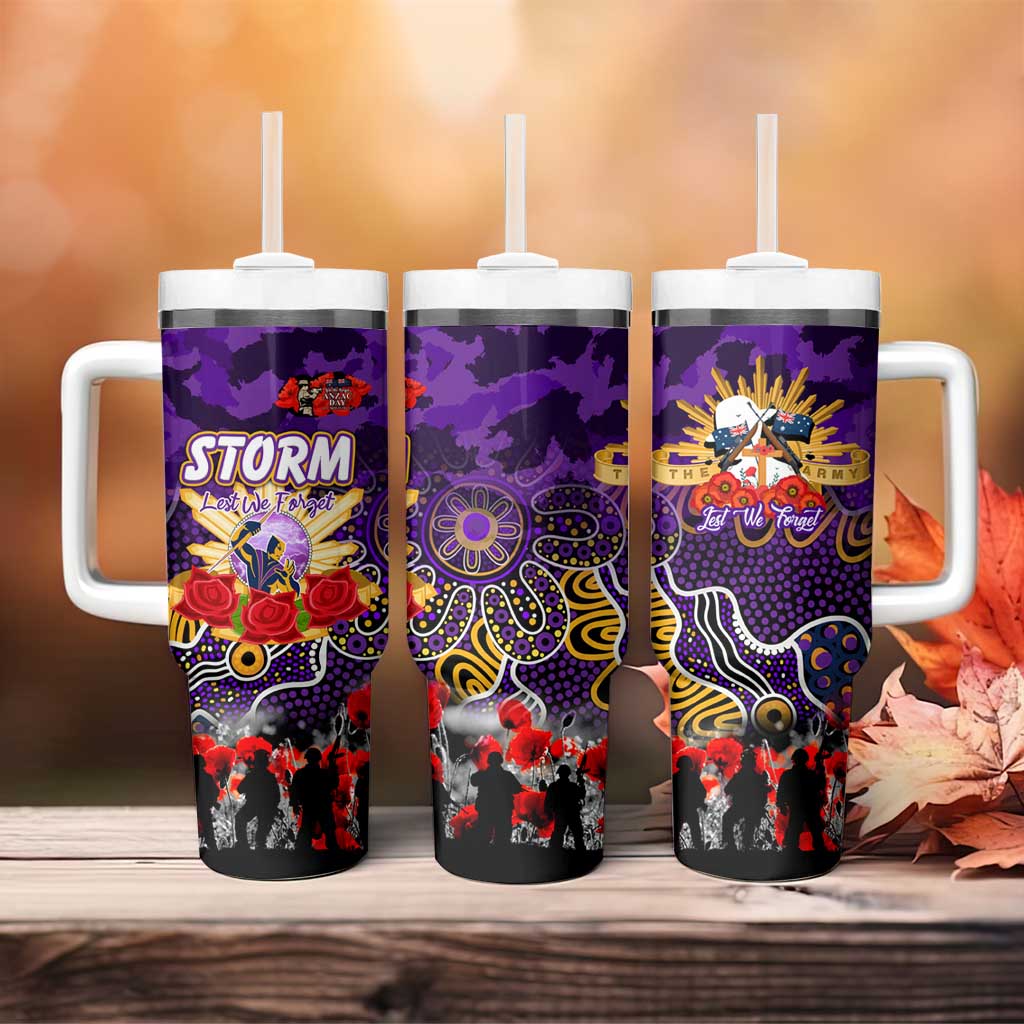 Personalized Storm ANZAC Day Tumbler With Handle Australian Army - Lest We Forget