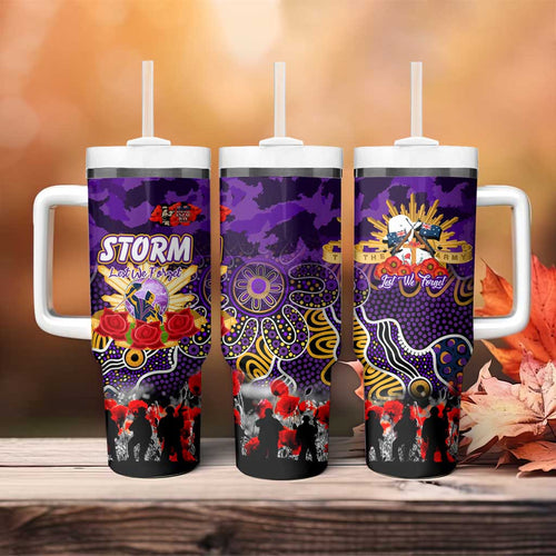 Personalized Storm ANZAC Day Tumbler With Handle Australian Army - Lest We Forget