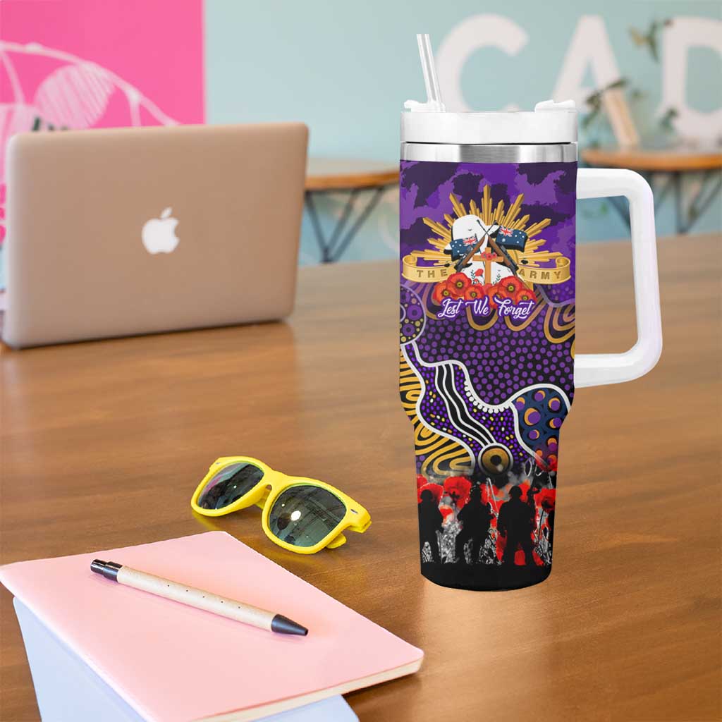 Personalized Storm ANZAC Day Tumbler With Handle Australian Army - Lest We Forget