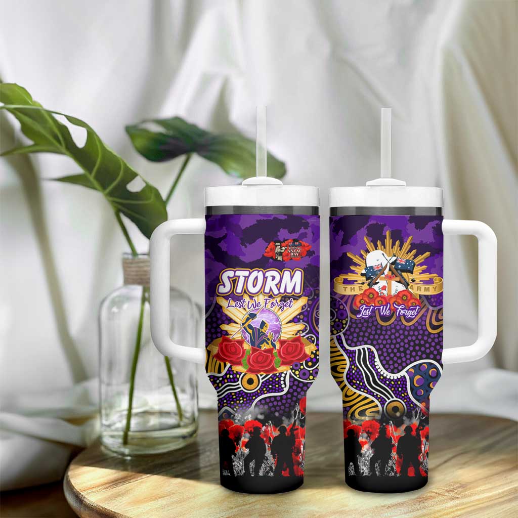 Personalized Storm ANZAC Day Tumbler With Handle Australian Army - Lest We Forget