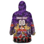 Personalized Storm ANZAC Day Wearable Blanket Hoodie Australian Army - Lest We Forget