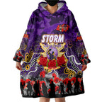 Personalized Storm ANZAC Day Wearable Blanket Hoodie Australian Army - Lest We Forget
