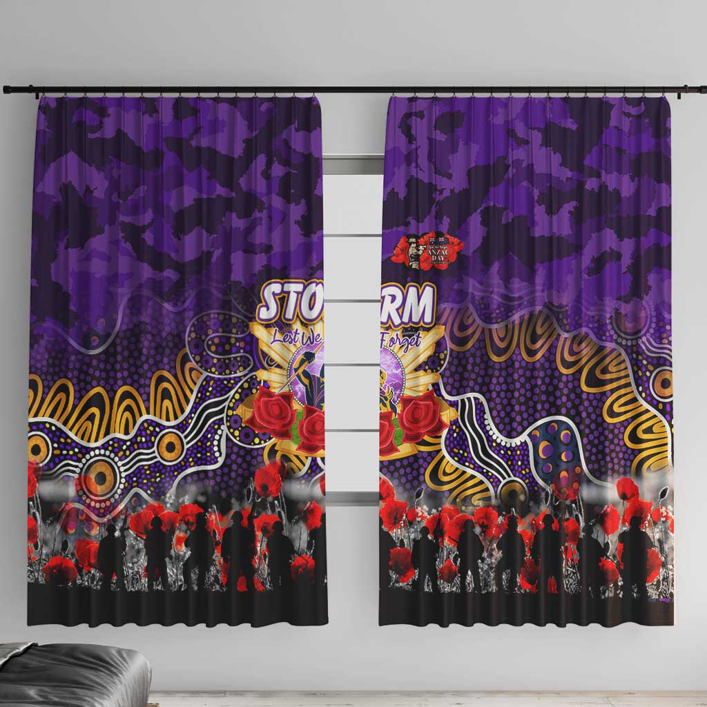 Storm ANZAC Day Window Curtain Australian Army - Lest We Forget