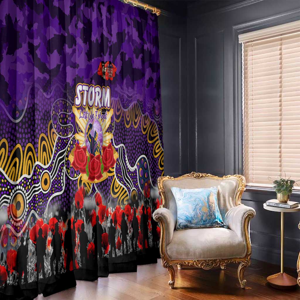 Storm ANZAC Day Window Curtain Australian Army - Lest We Forget