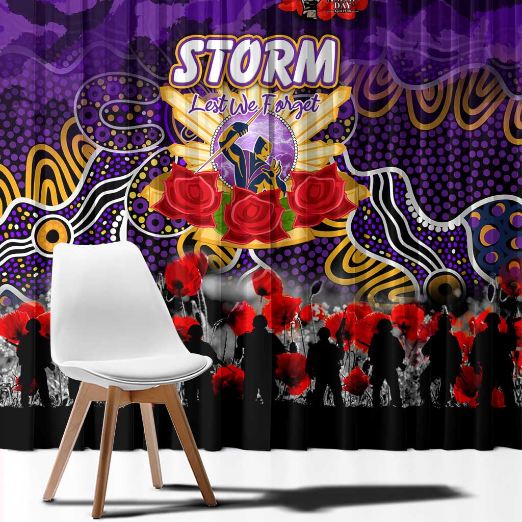 Storm ANZAC Day Window Curtain Australian Army - Lest We Forget