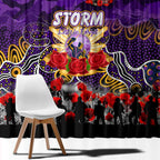 Storm ANZAC Day Window Curtain Australian Army - Lest We Forget