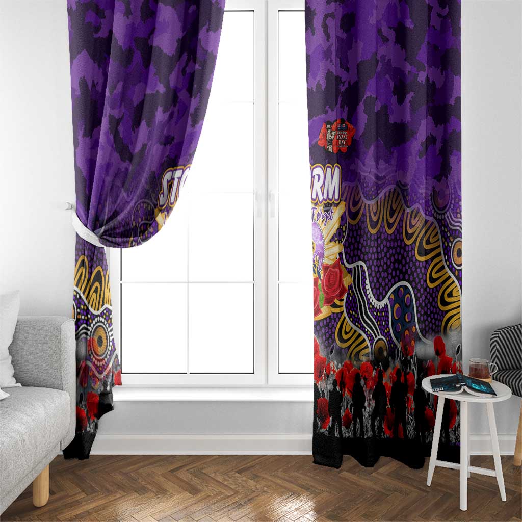 Storm ANZAC Day Window Curtain Australian Army - Lest We Forget