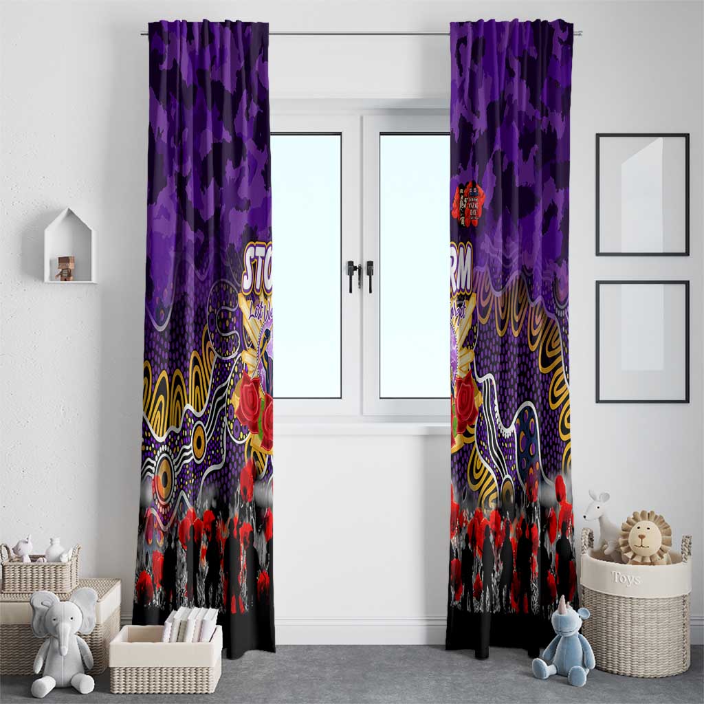 Storm ANZAC Day Window Curtain Australian Army - Lest We Forget