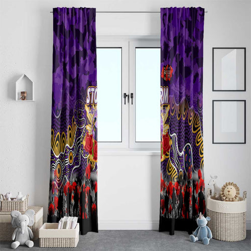 Storm ANZAC Day Window Curtain Australian Army - Lest We Forget