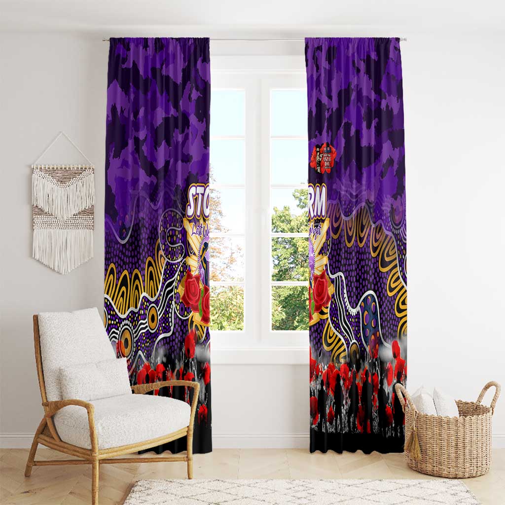 Storm ANZAC Day Window Curtain Australian Army - Lest We Forget