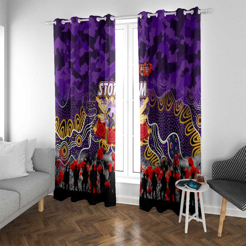 Storm ANZAC Day Window Curtain Australian Army - Lest We Forget