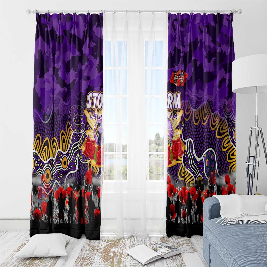 Storm ANZAC Day Window Curtain Australian Army - Lest We Forget