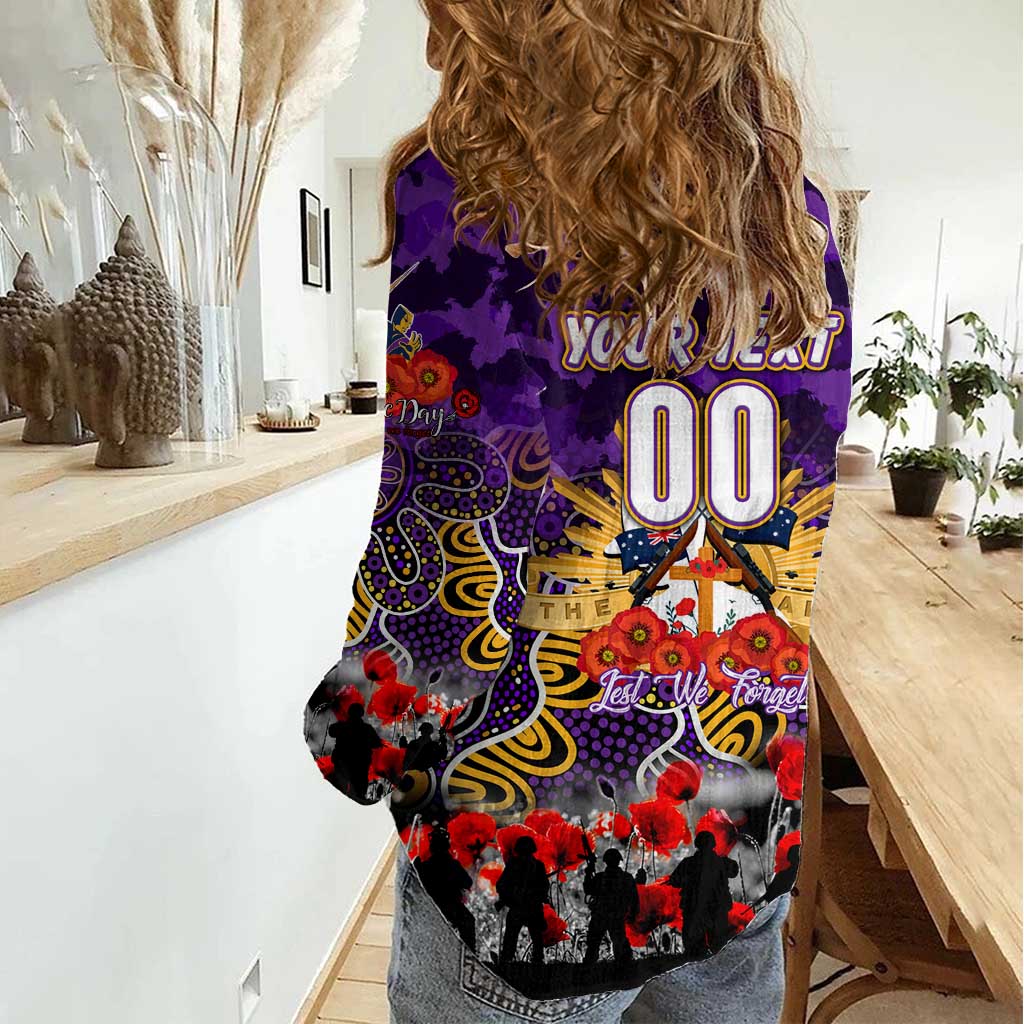 Personalized Storm ANZAC Day Women Casual Shirt Australian Army - Lest We Forget