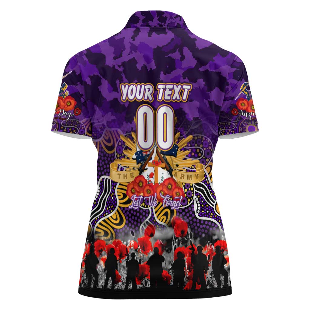 Personalized Storm ANZAC Day Women Polo Shirt Australian Army - Lest We Forget
