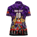Personalized Storm ANZAC Day Women Polo Shirt Australian Army - Lest We Forget