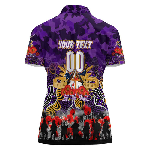Personalized Storm ANZAC Day Women Polo Shirt Australian Army - Lest We Forget