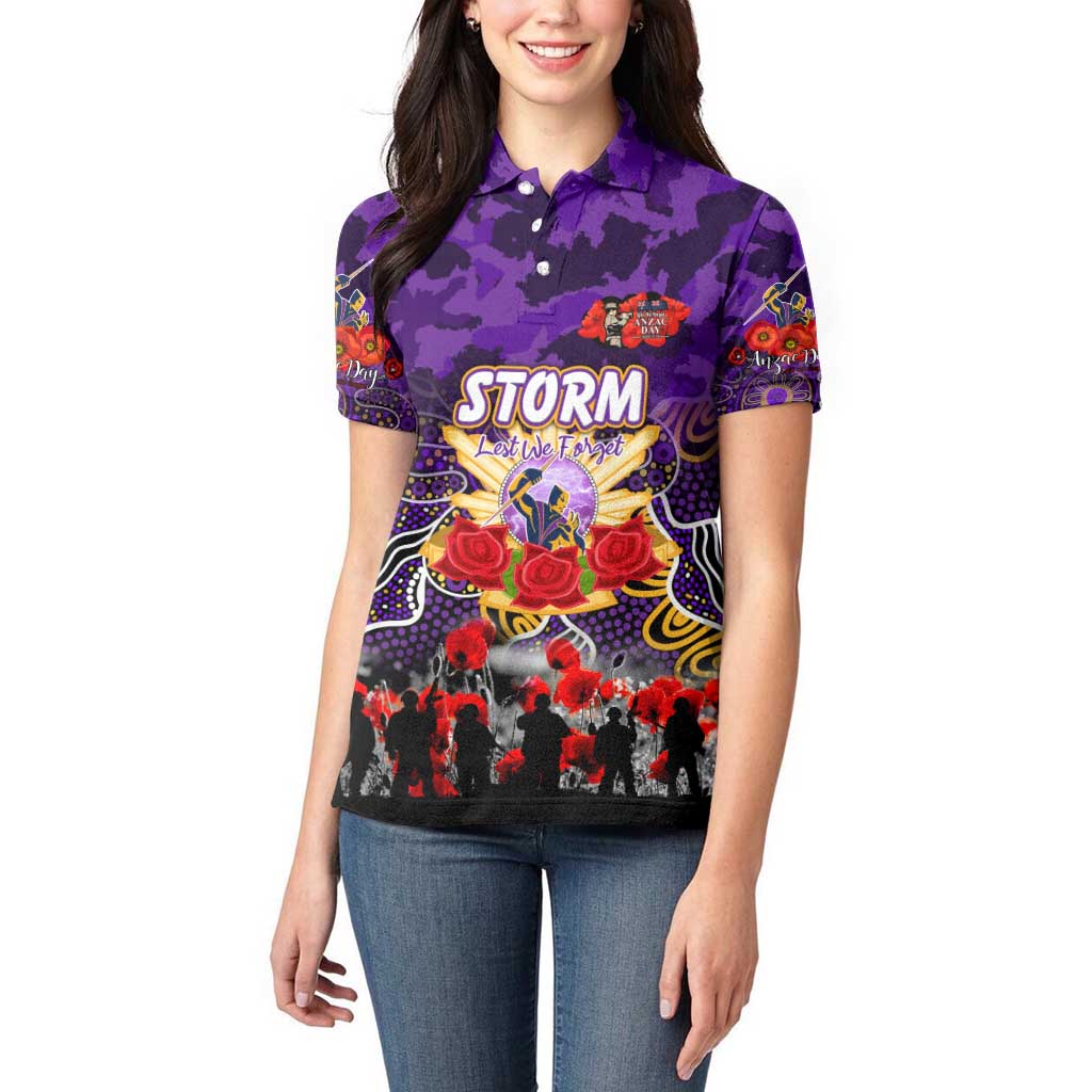Personalized Storm ANZAC Day Women Polo Shirt Australian Army - Lest We Forget
