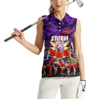 Personalized Storm ANZAC Day Women Sleeveless Polo Shirt Australian Army - Lest We Forget