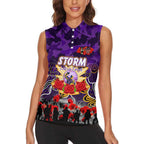 Personalized Storm ANZAC Day Women Sleeveless Polo Shirt Australian Army - Lest We Forget