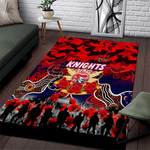 Knights ANZAC Day Area Rug Australian Army - Lest We Forget