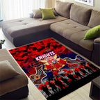 Knights ANZAC Day Area Rug Australian Army - Lest We Forget
