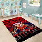 Knights ANZAC Day Area Rug Australian Army - Lest We Forget