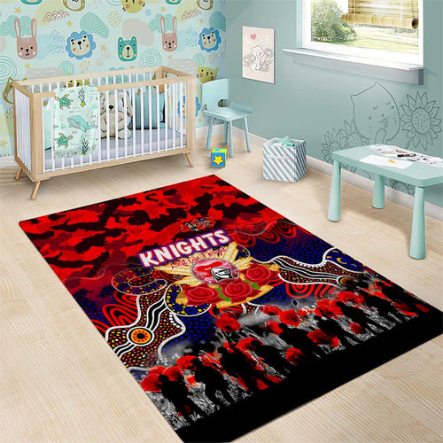 Knights ANZAC Day Area Rug Australian Army - Lest We Forget