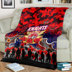 Knights ANZAC Day Blanket Australian Army - Lest We Forget