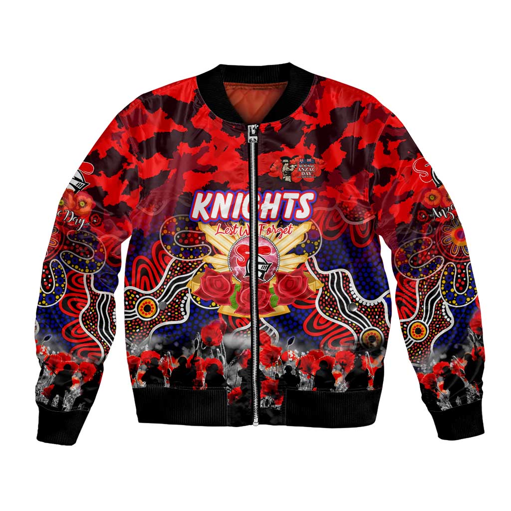 Personalized Knights ANZAC Day Bomber Jacket Australian Army - Lest We Forget