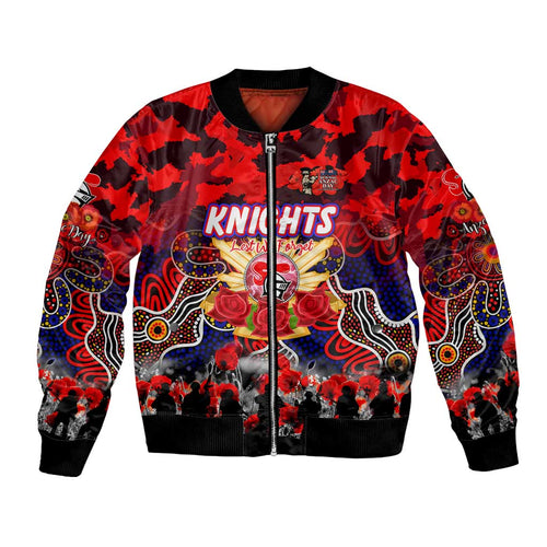 Personalized Knights ANZAC Day Bomber Jacket Australian Army - Lest We Forget
