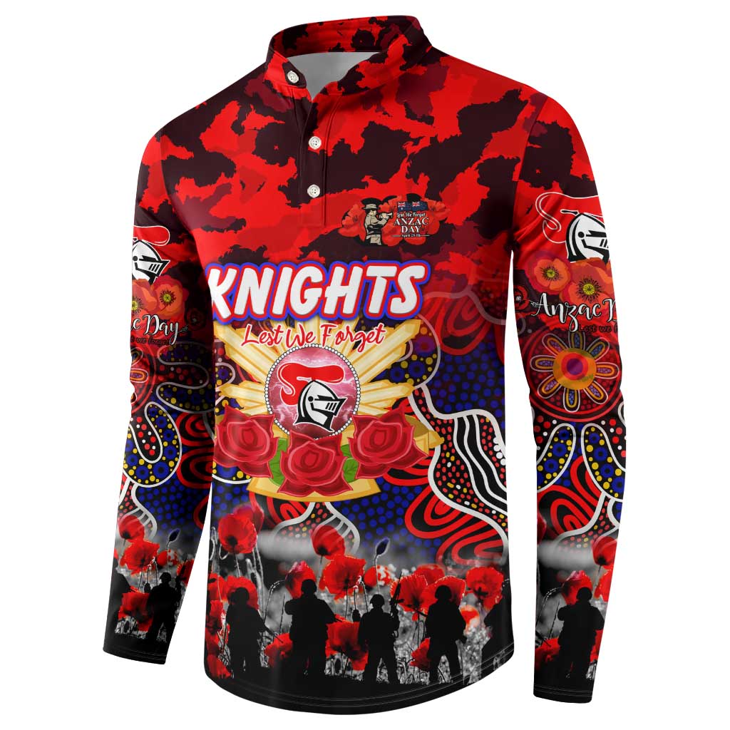 Personalized Knights ANZAC Day Button Sweatshirt Australian Army - Lest We Forget