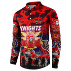 Personalized Knights ANZAC Day Button Sweatshirt Australian Army - Lest We Forget