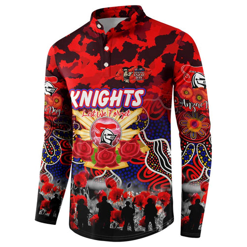 Personalized Knights ANZAC Day Button Sweatshirt Australian Army - Lest We Forget