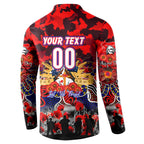 Personalized Knights ANZAC Day Button Sweatshirt Australian Army - Lest We Forget