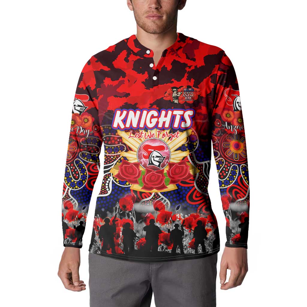 Personalized Knights ANZAC Day Button Sweatshirt Australian Army - Lest We Forget