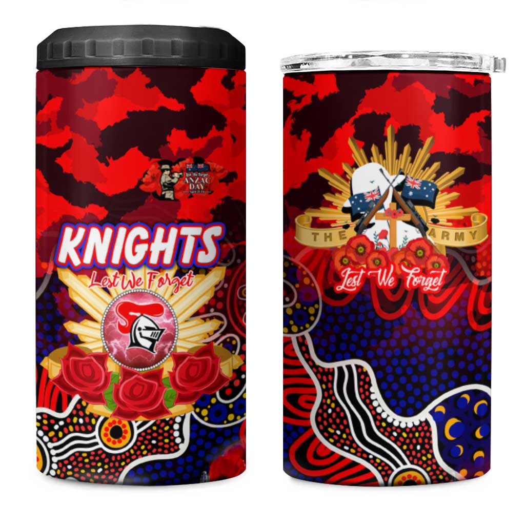 Personalized Knights ANZAC Day 4 in 1 Can Cooler Tumbler Australian Army - Lest We Forget