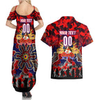 Personalized Knights ANZAC Day Couples Matching Summer Maxi Dress and Hawaiian Shirt Australian Army - Lest We Forget
