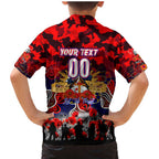 Personalized Knights ANZAC Day Family Matching Mermaid Dress and Hawaiian Shirt Australian Army - Lest We Forget