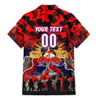 Personalized Knights ANZAC Day Family Matching Mermaid Dress and Hawaiian Shirt Australian Army - Lest We Forget