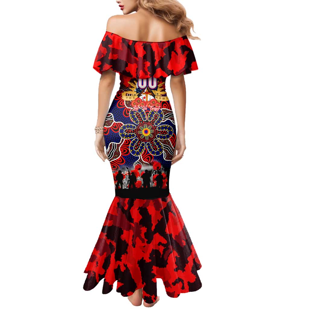 Personalized Knights ANZAC Day Family Matching Mermaid Dress and Hawaiian Shirt Australian Army - Lest We Forget