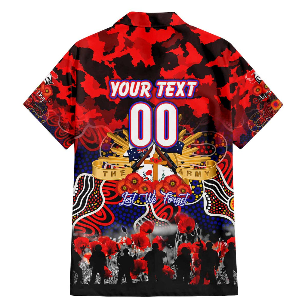 Personalized Knights ANZAC Day Family Matching Off The Shoulder Long Sleeve Dress and Hawaiian Shirt Australian Army - Lest We Forget