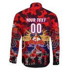 Personalized Knights ANZAC Day Family Matching Off Shoulder Maxi Dress and Hawaiian Shirt Australian Army - Lest We Forget