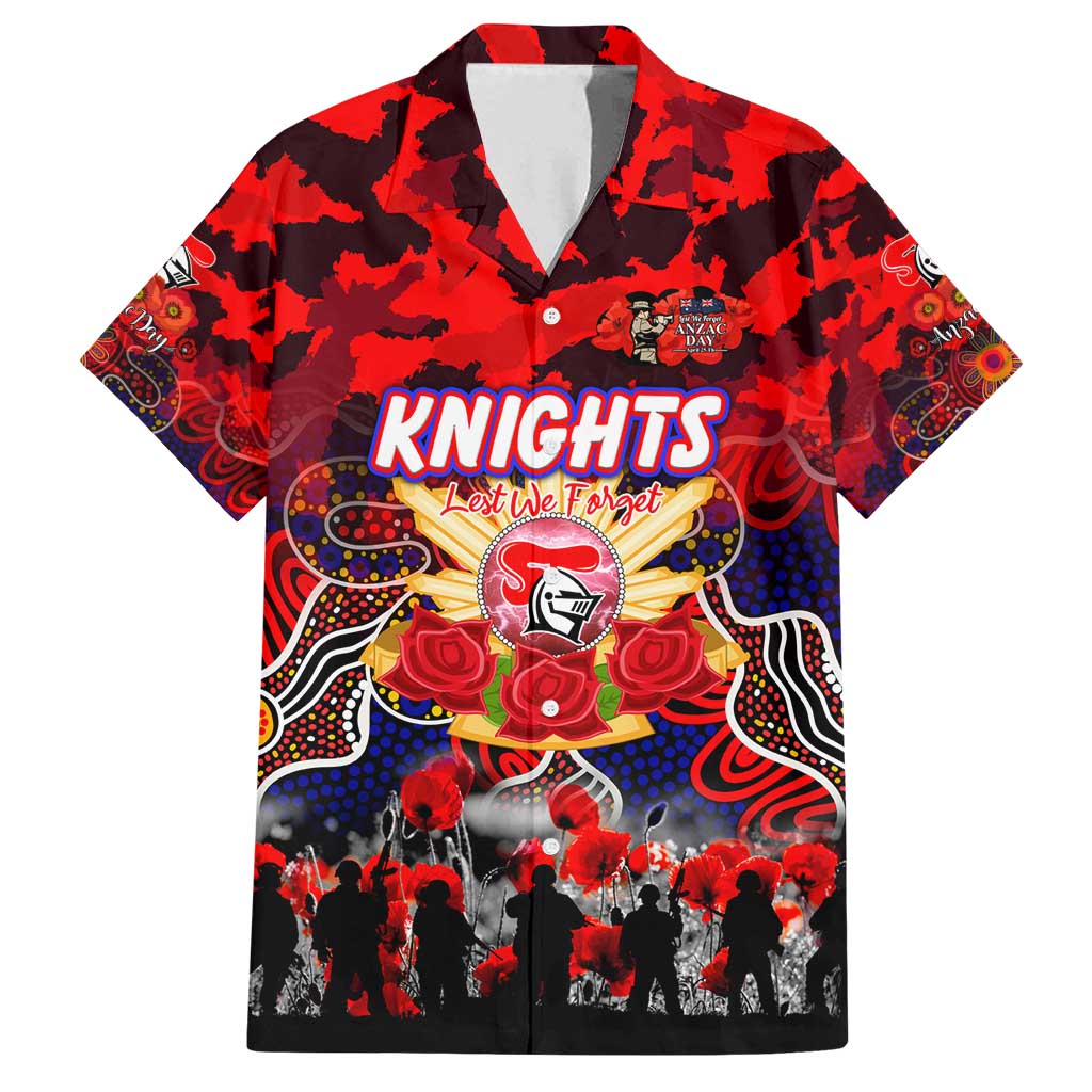 Personalized Knights ANZAC Day Family Matching Off Shoulder Short Dress and Hawaiian Shirt Australian Army - Lest We Forget
