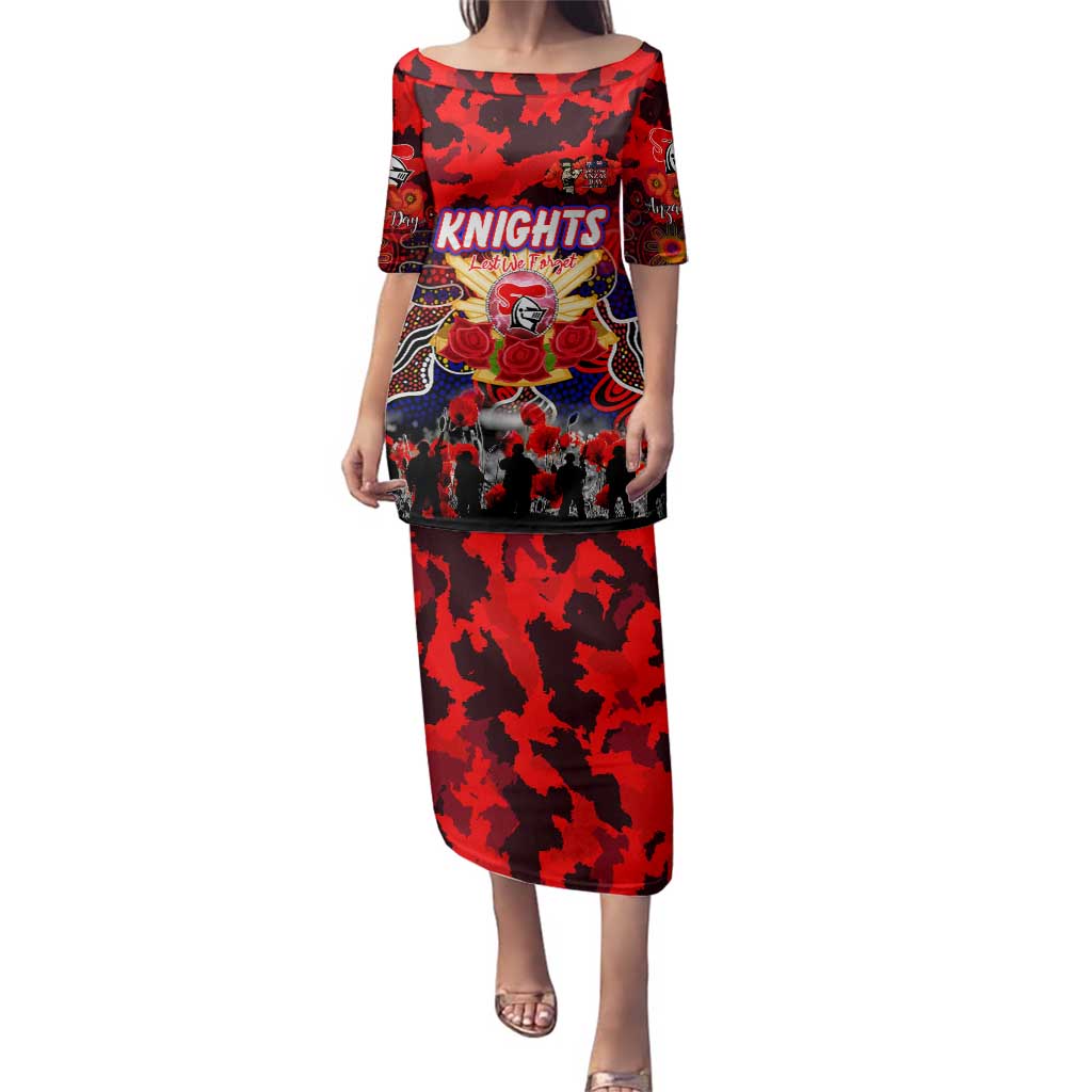 Personalized Knights ANZAC Day Family Matching Puletasi and Hawaiian Shirt Australian Army - Lest We Forget