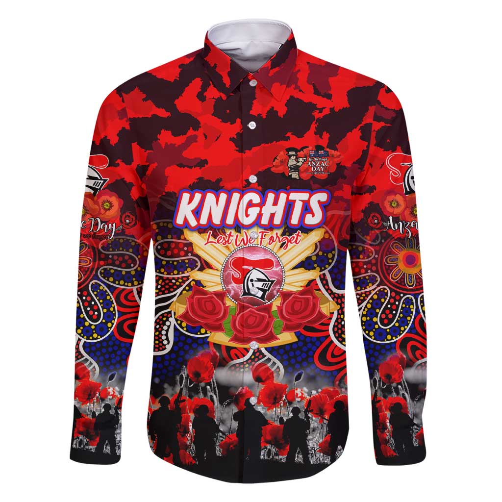 Personalized Knights ANZAC Day Family Matching Short Sleeve Bodycon Dress and Hawaiian Shirt Australian Army - Lest We Forget