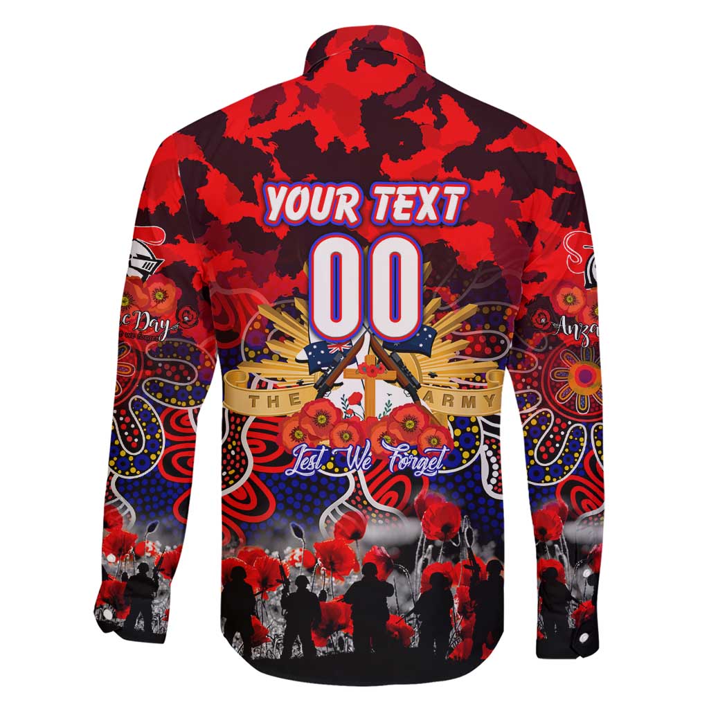 Personalized Knights ANZAC Day Family Matching Short Sleeve Bodycon Dress and Hawaiian Shirt Australian Army - Lest We Forget